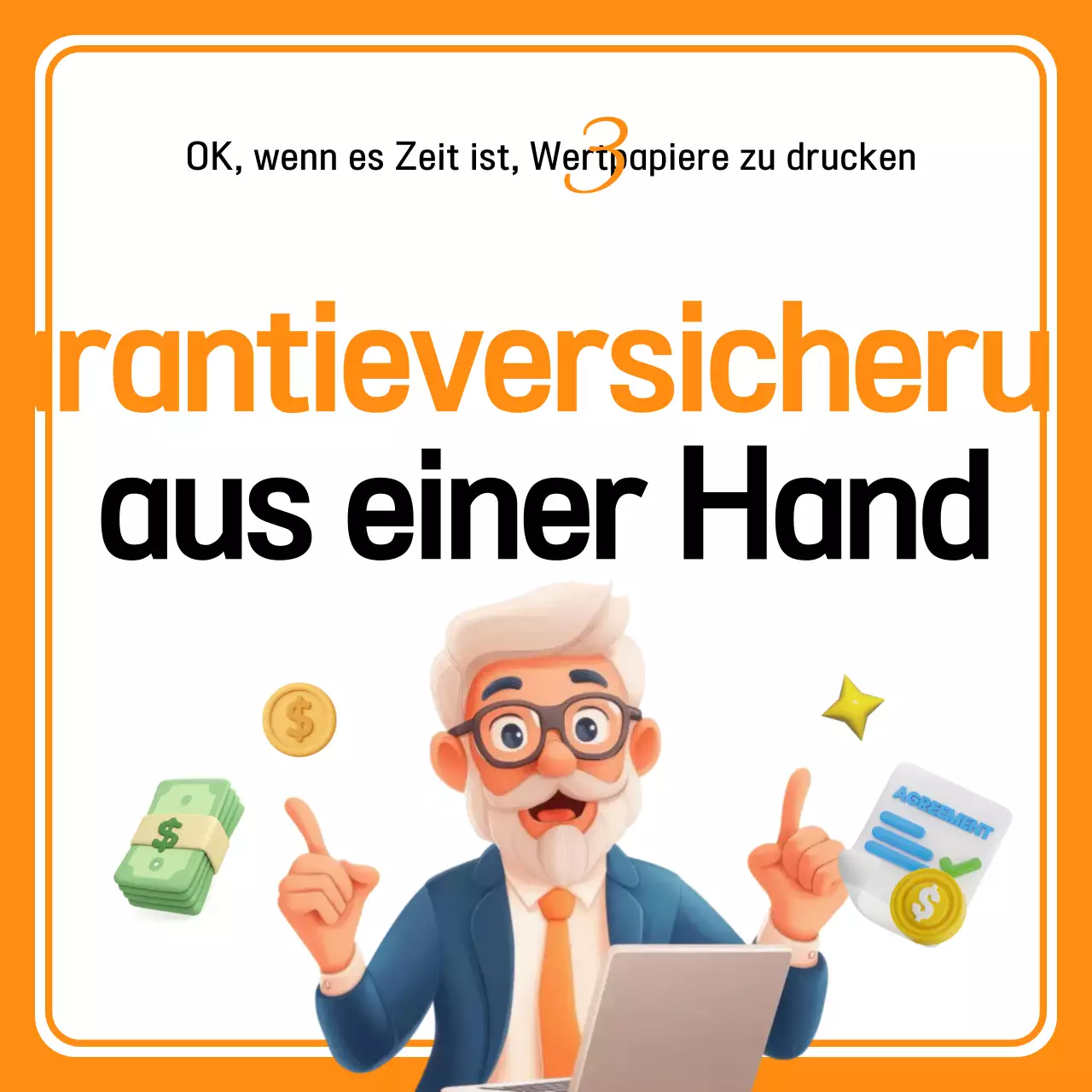 Anzeige der Orange Modern Warranty Insurance