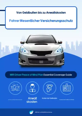 Himmelblaue moderne Versicherungsanzeige