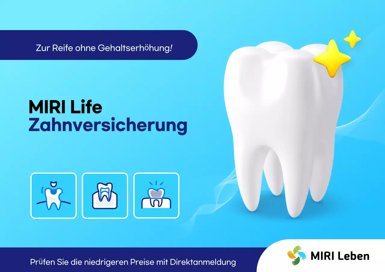 Himmelblaue moderne Versicherungsanzeige