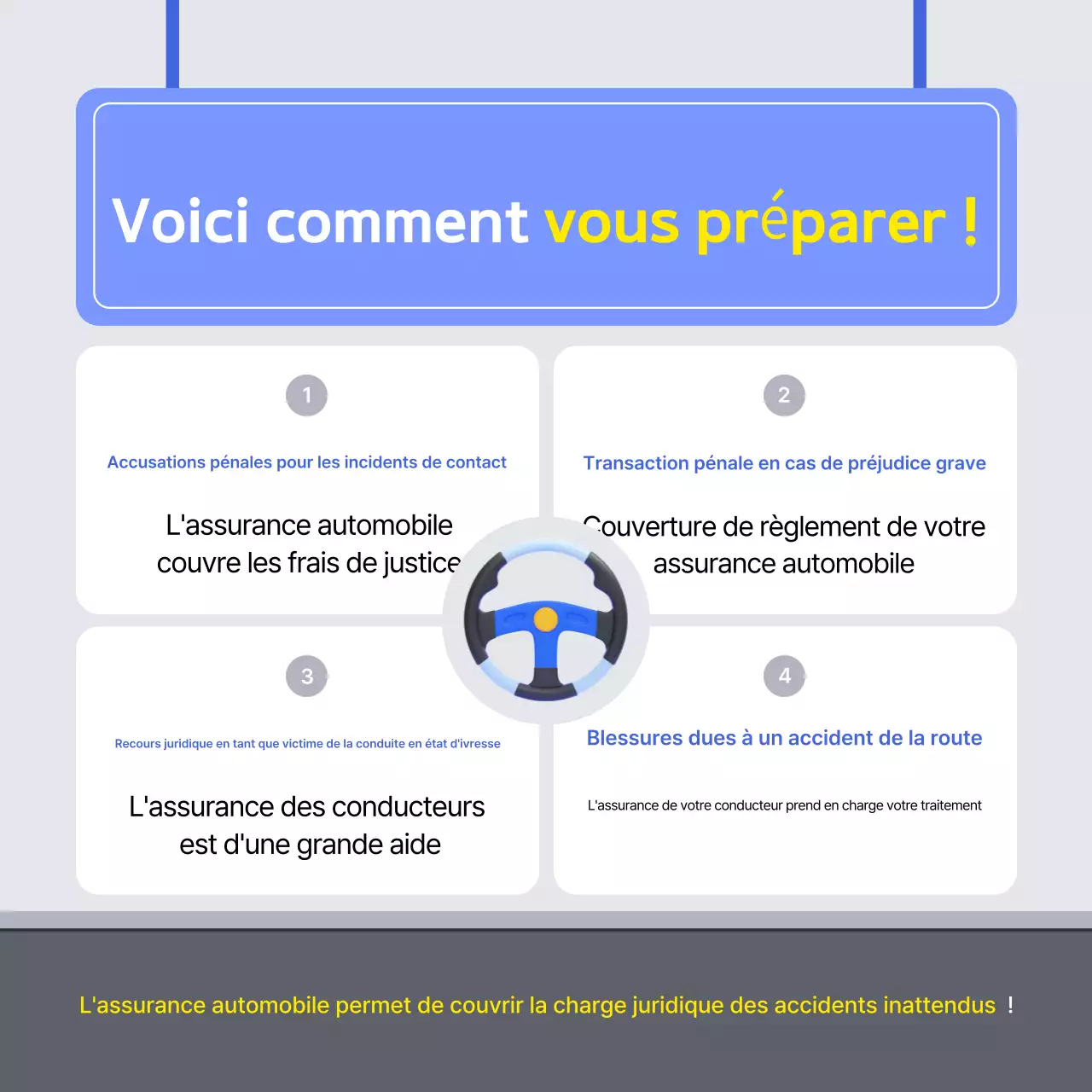 Publicité d'assurance moderne bleue