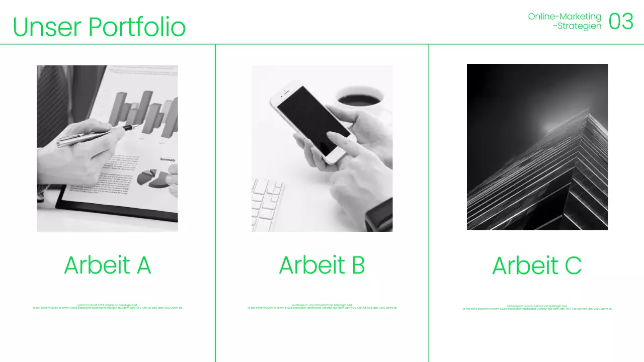 Ankündigung einer Veranstaltung zum Thema „Grünes modernes Marketing“