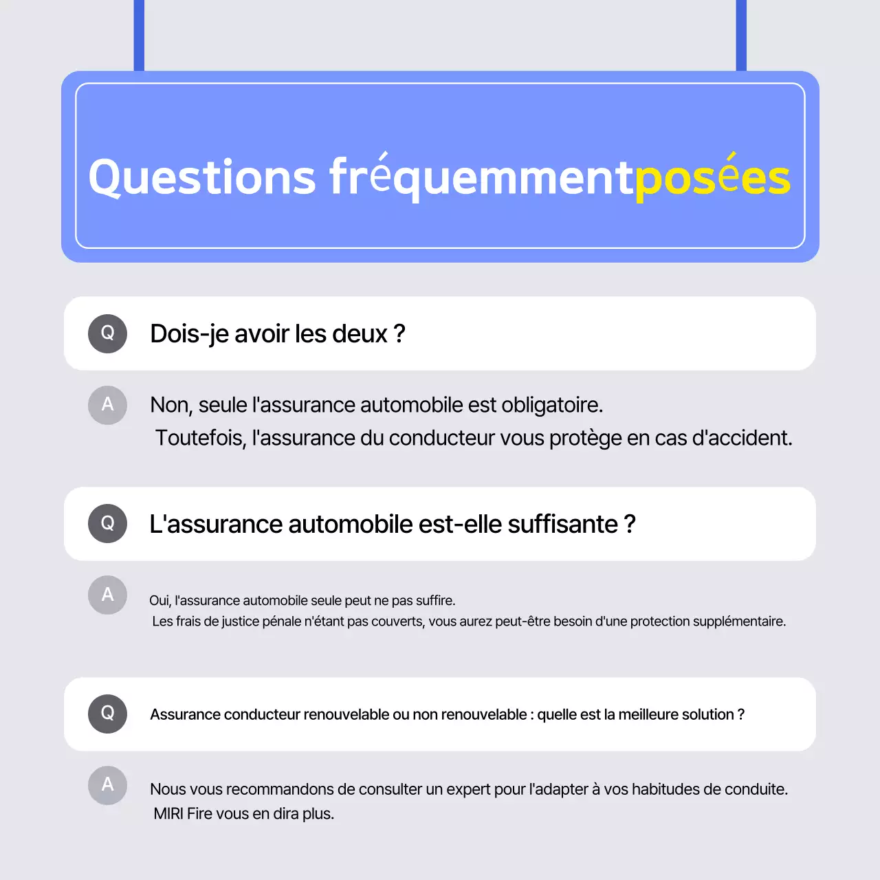 Publicité d'assurance moderne bleue