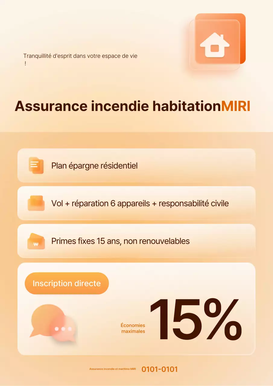 Publicité sur l'assurance incendie de base Orange