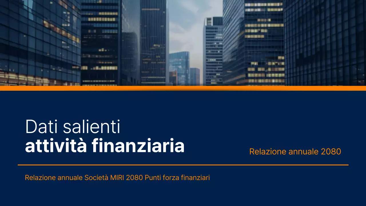 Rapporto finanziario moderno blu