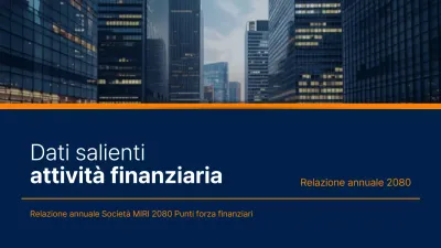 Rapporto finanziario moderno blu
