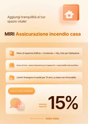 Pubblicità dell'assicurazione antincendio Orange Basic