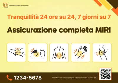 Pubblicità assicurativa semplice gialla