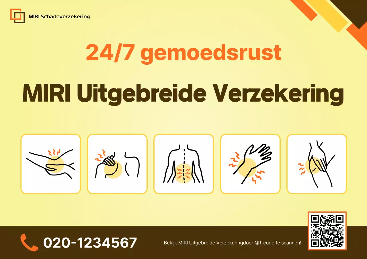 Gele eenvoudige verzekeringsadvertentie