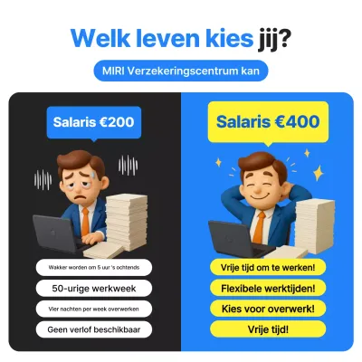 Advertentie voor Blue Pop-kantoormedewerker