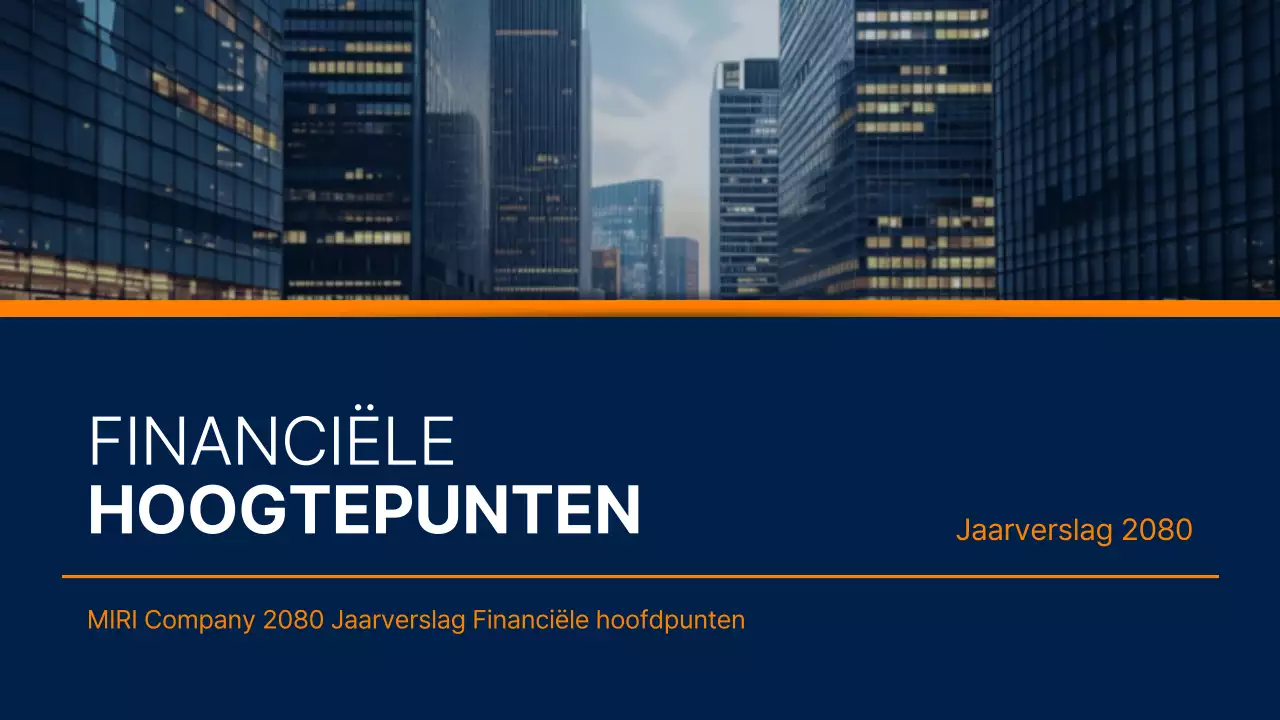 Blauw Modern Financieel Rapport