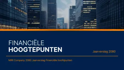 Blauw Modern Financieel Rapport
