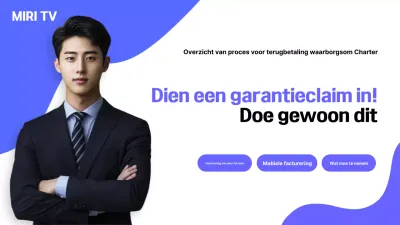 Blauwe moderne garantie prestatie claim verzekering informatie overdracht