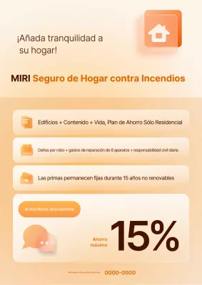 Anuncio de seguro contra incendios básico de Orange