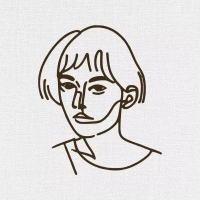 Logotipo de retrato minimalista marrón