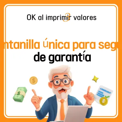Anuncio de seguro de garantía moderna de Orange
