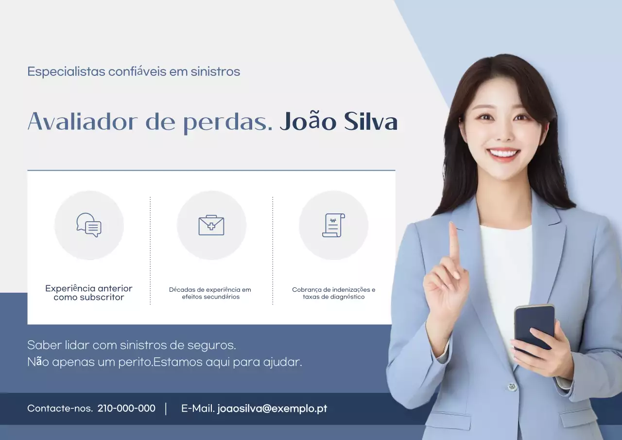 Anúncio de Seguro Moderno Azul