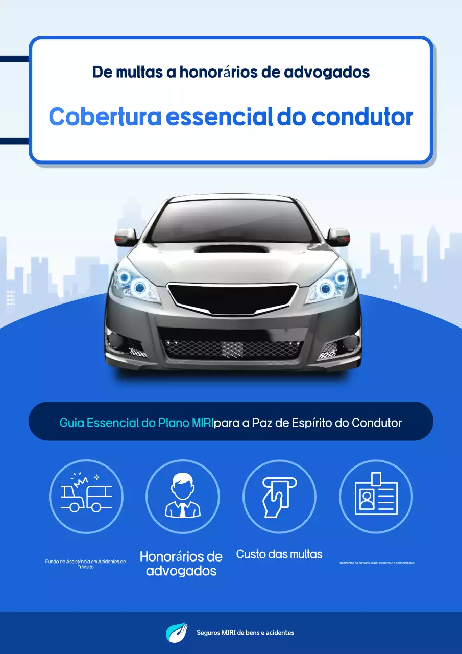 Anúncio de seguro moderno azul-celeste