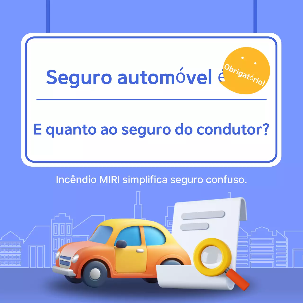 Anúncio de Seguro Moderno Azul