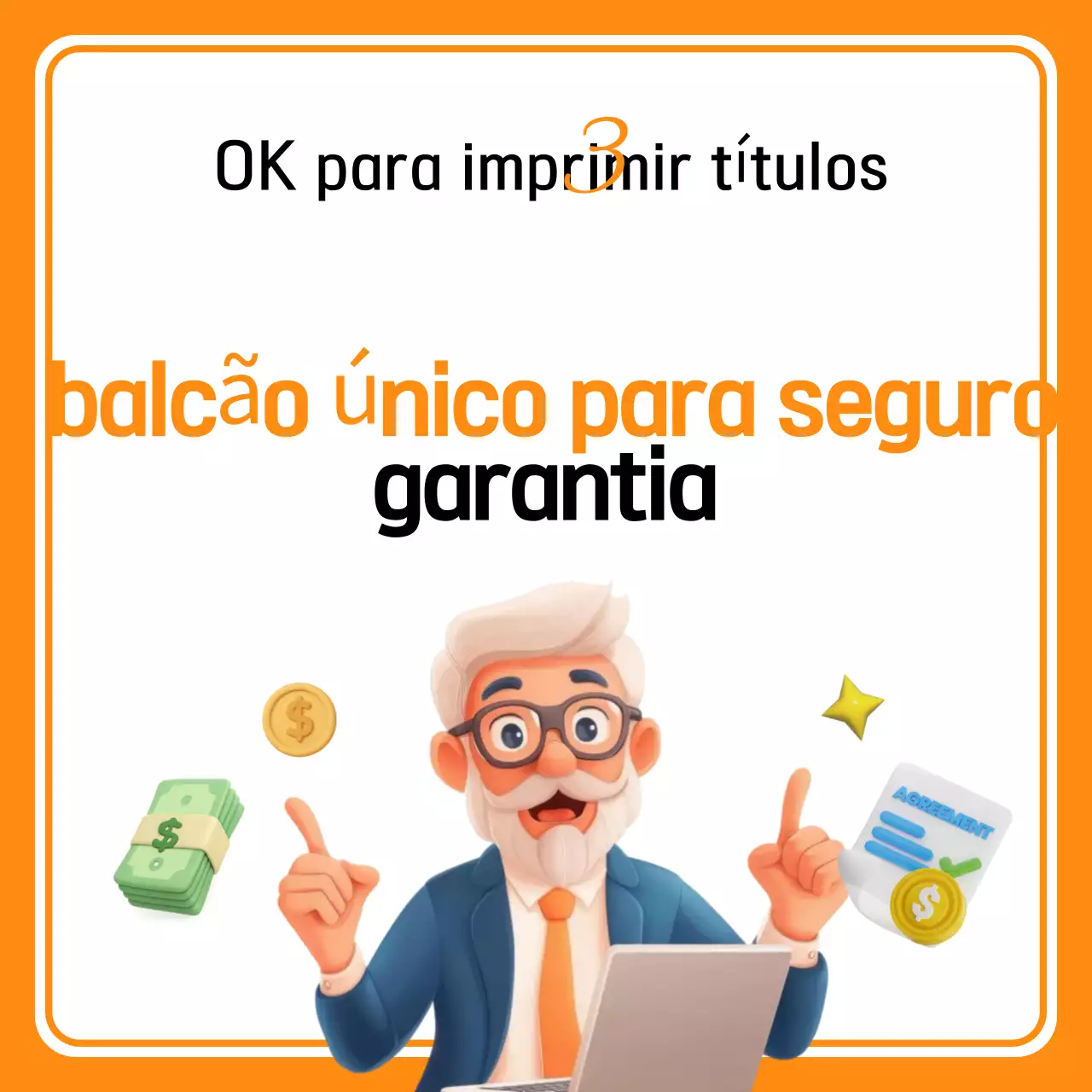 Anúncio de seguro de garantia moderna da Orange