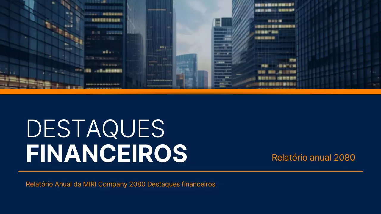 Relatório Financeiro Moderno Azul