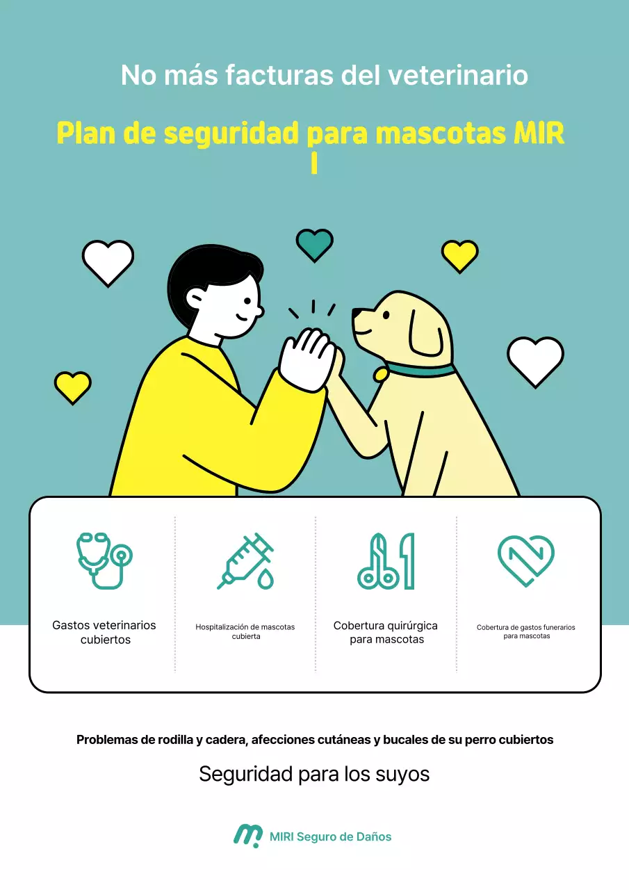 Promoción de seguro para mascotas Sky Blue Simple