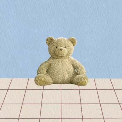 Logo minimalista blu del giocattolo