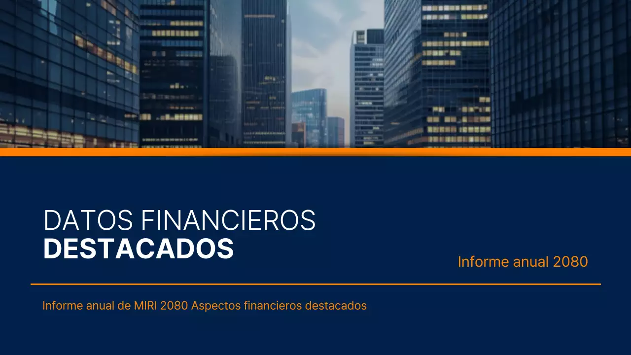 Informe financiero moderno azul