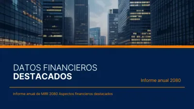 Informe financiero moderno azul