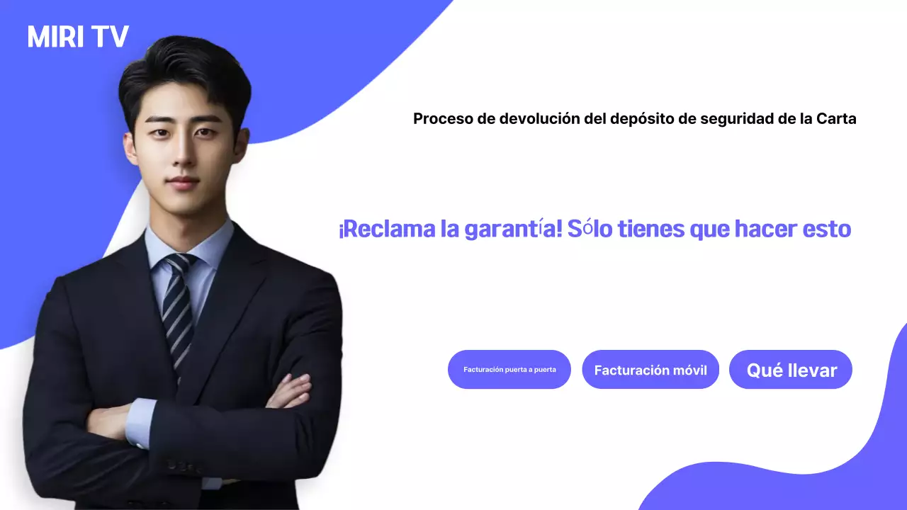 Transmisión de información del seguro de reclamación de rendimiento de garantía moderna azul