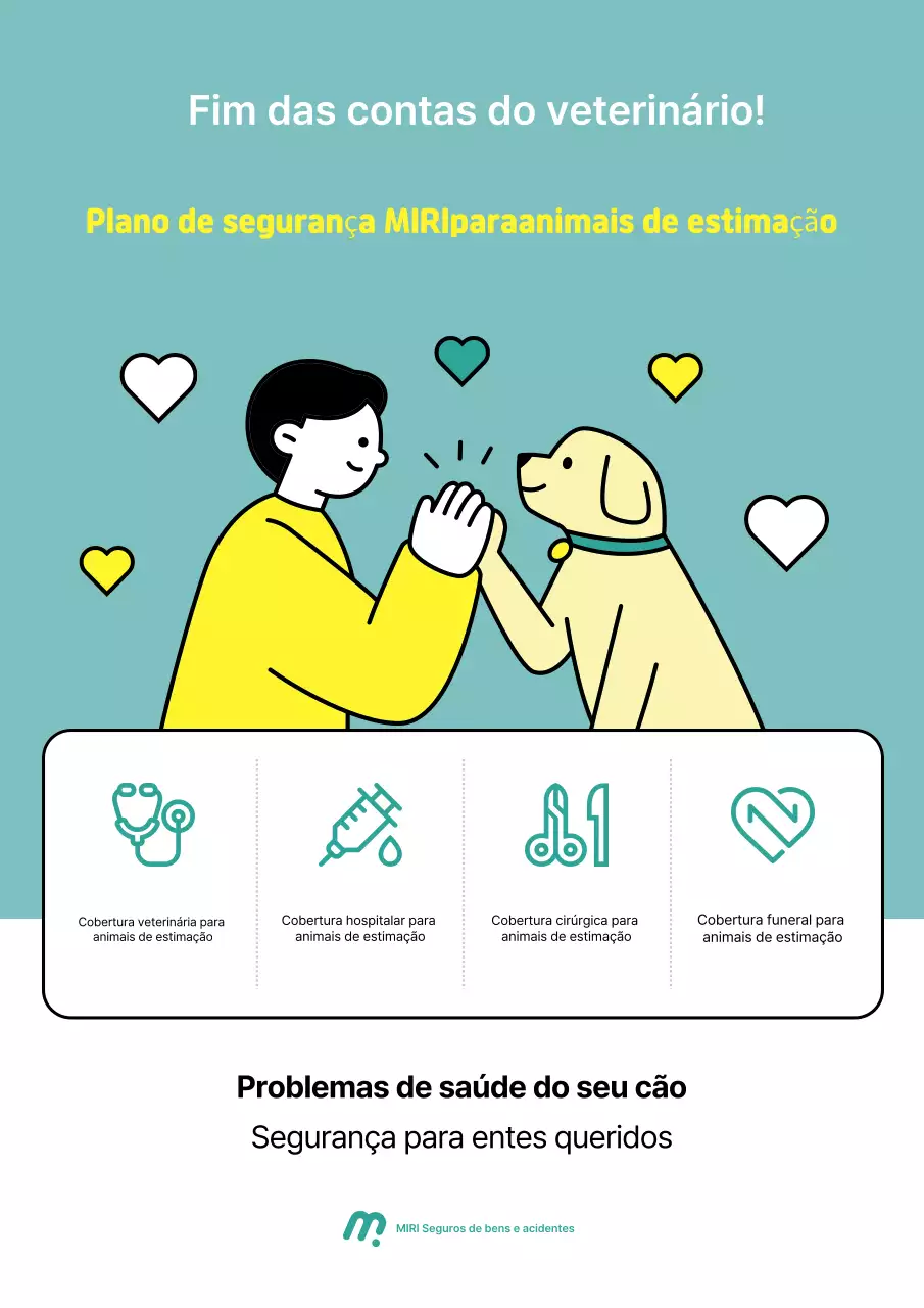 Promoção de seguro para animais de estimação Sky Blue Simple