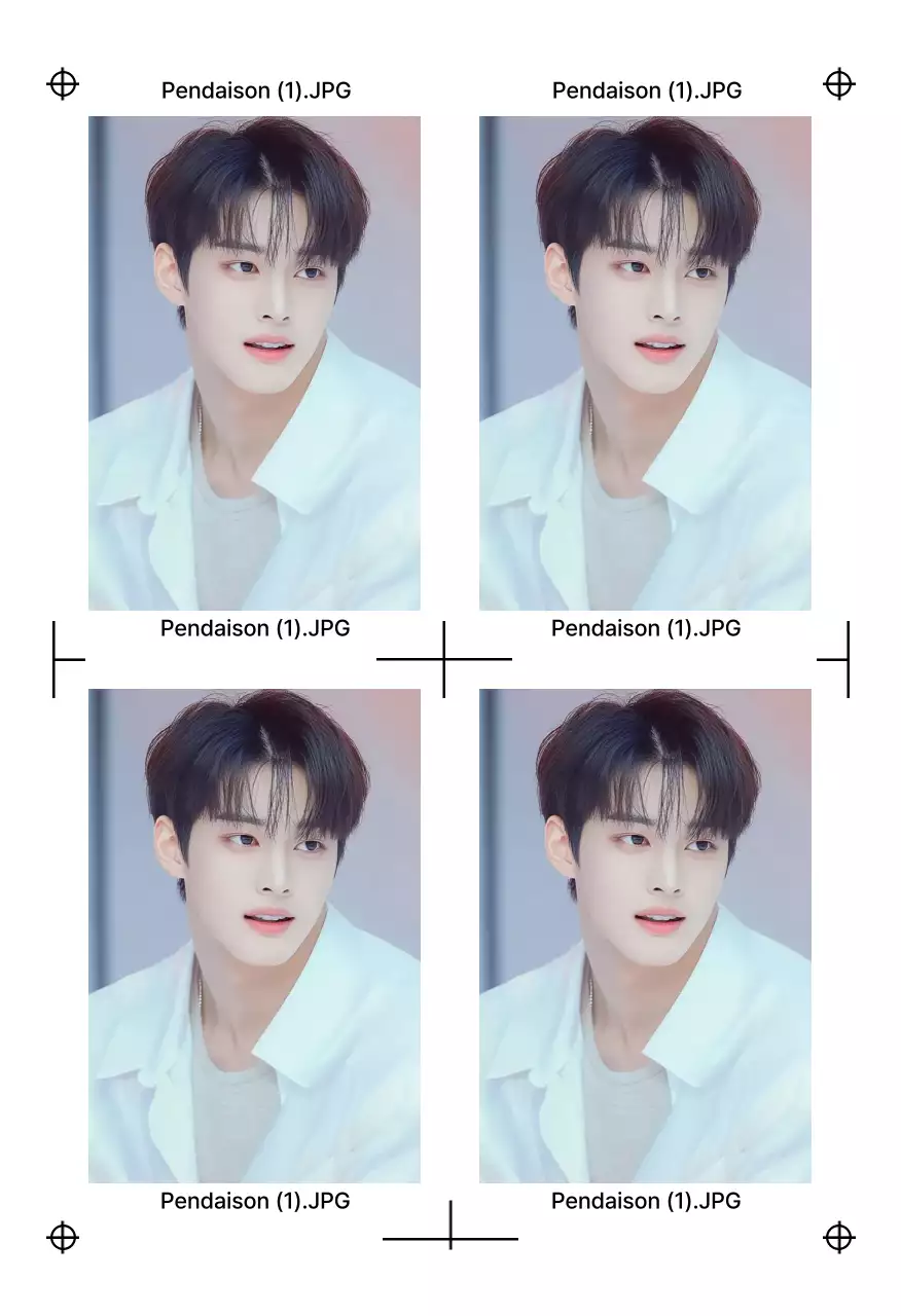 Cadre photo moderne à quatre découpes