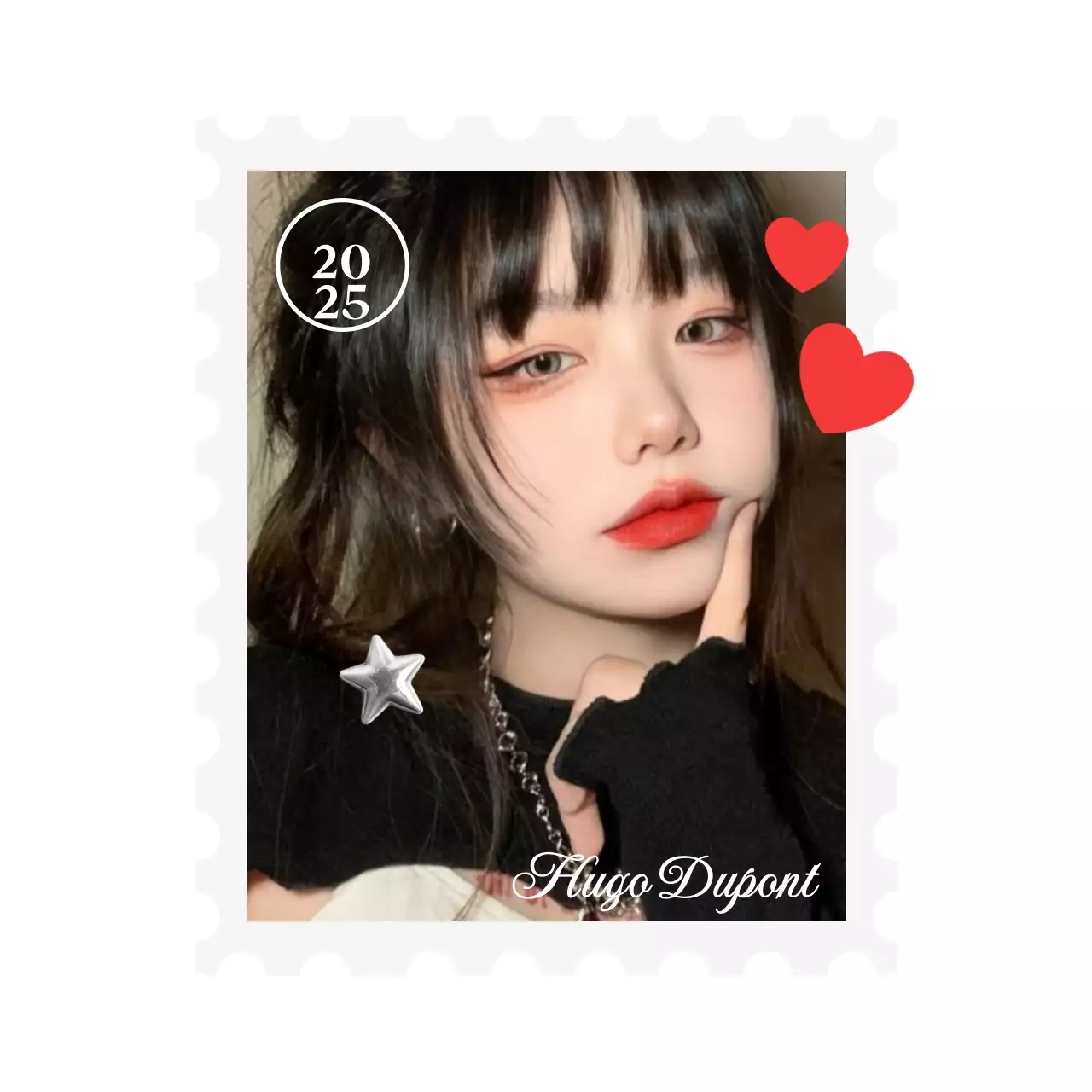 Cadre de timbre simple avec phrase