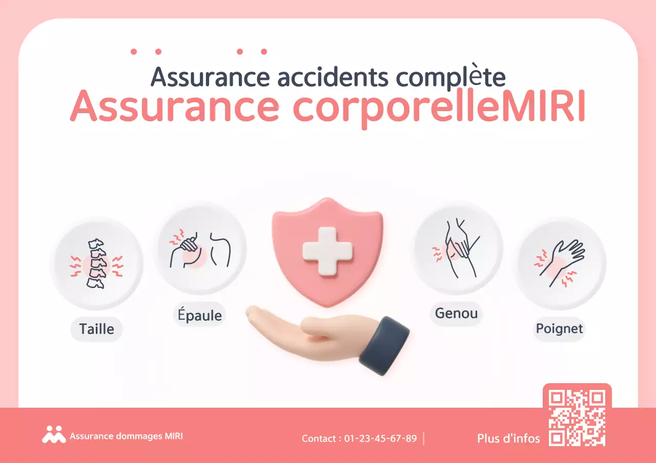 Publicité d'assurance simple et rose