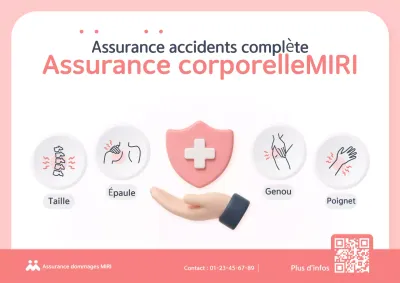 Publicité d'assurance simple et rose