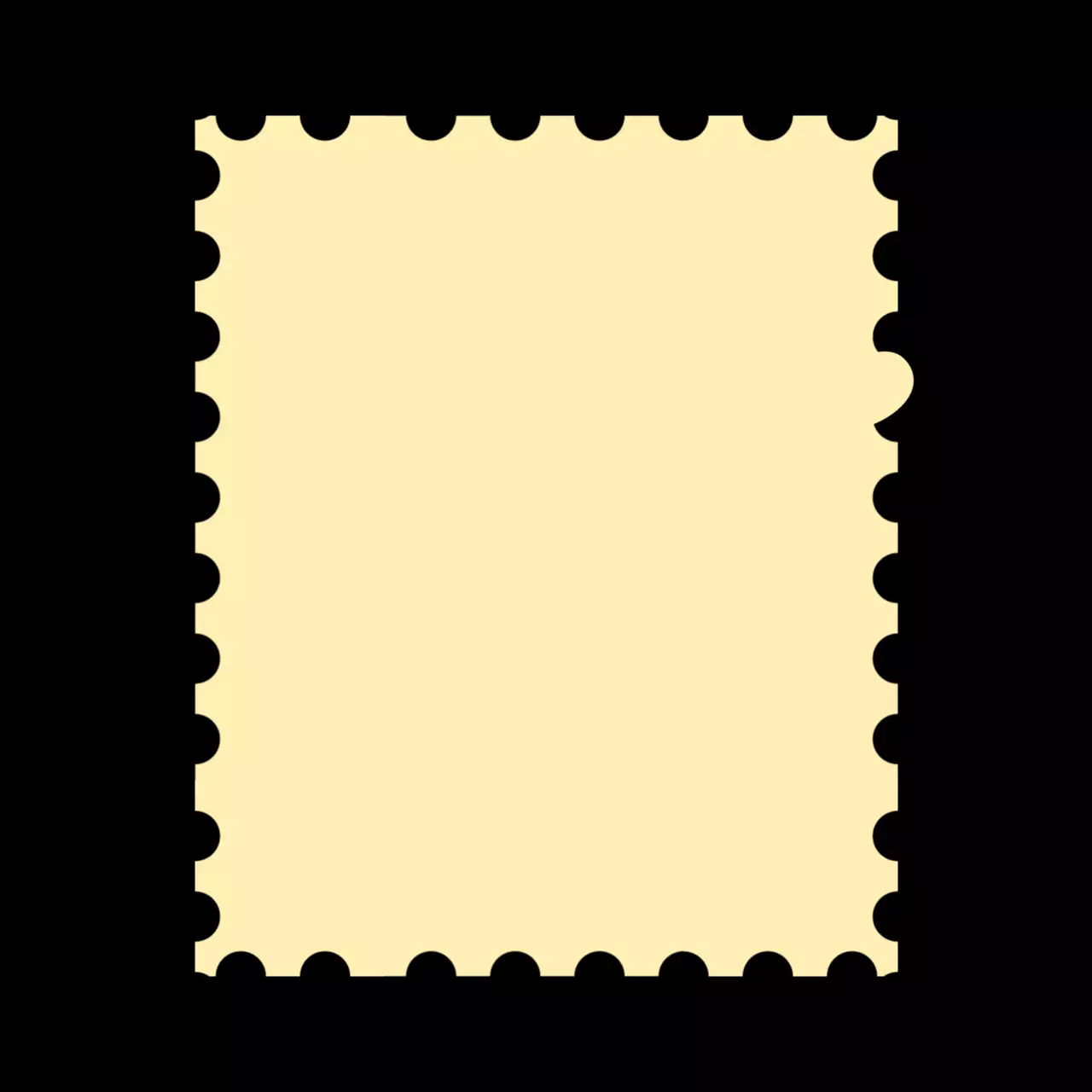 Cadre de timbre simple avec phrase