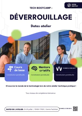 Affiche promotionnelle de l'atelier Blue Modern Tech