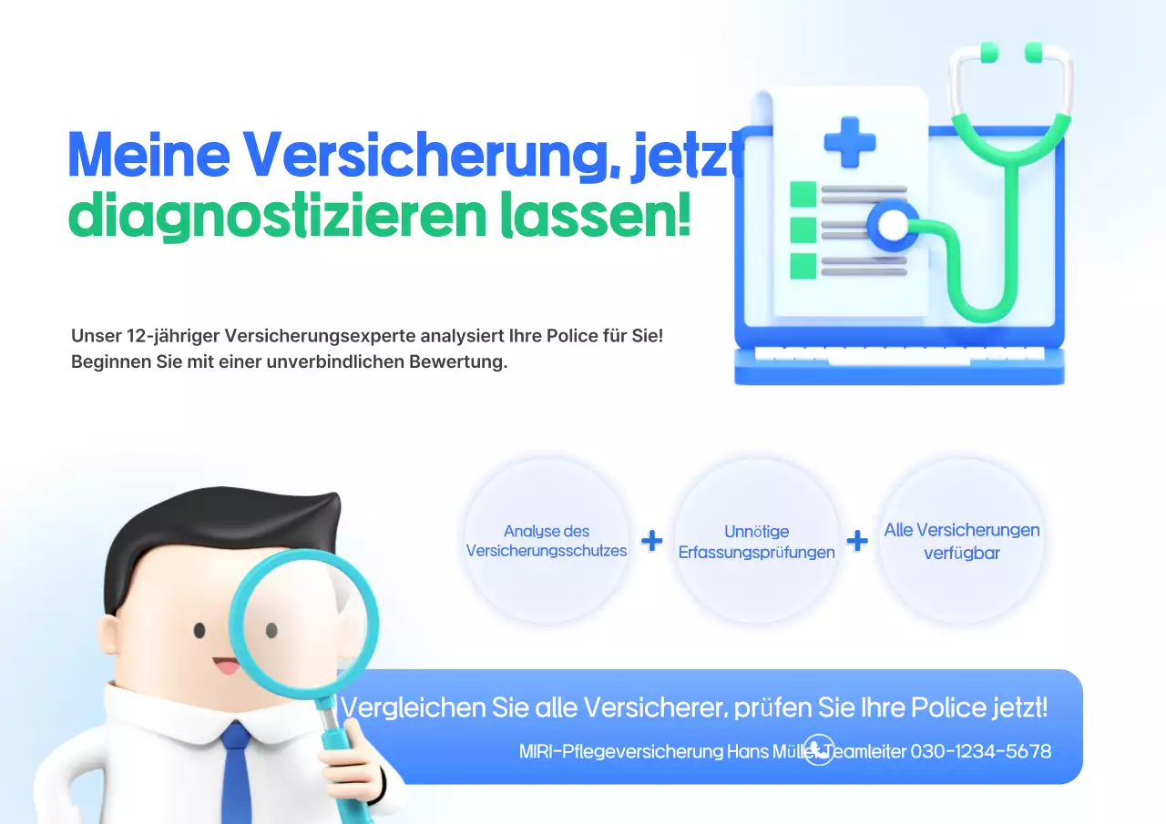 Anzeige zur Blue Modern Insurance Analysis