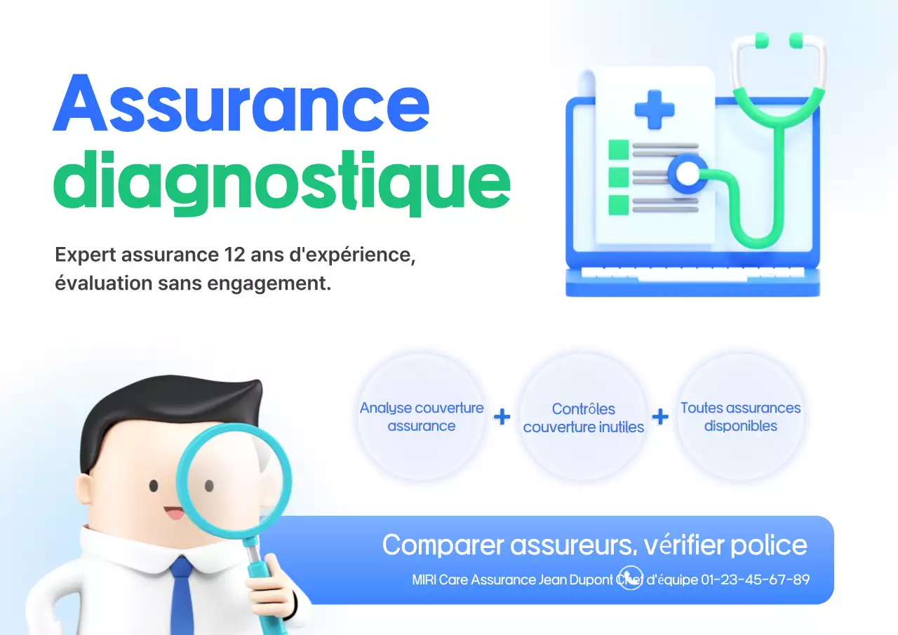 Publicité d'analyse d'assurance moderne bleue