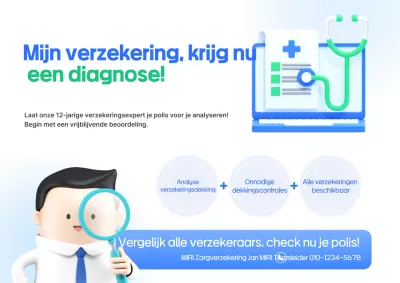 Advertentie voor analyse van Blue Modern Insurance