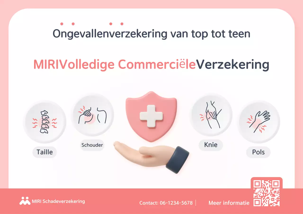 Roze eenvoudige verzekeringsadvertentie