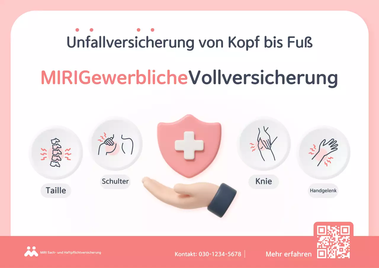 Pink Simple Versicherungsanzeige