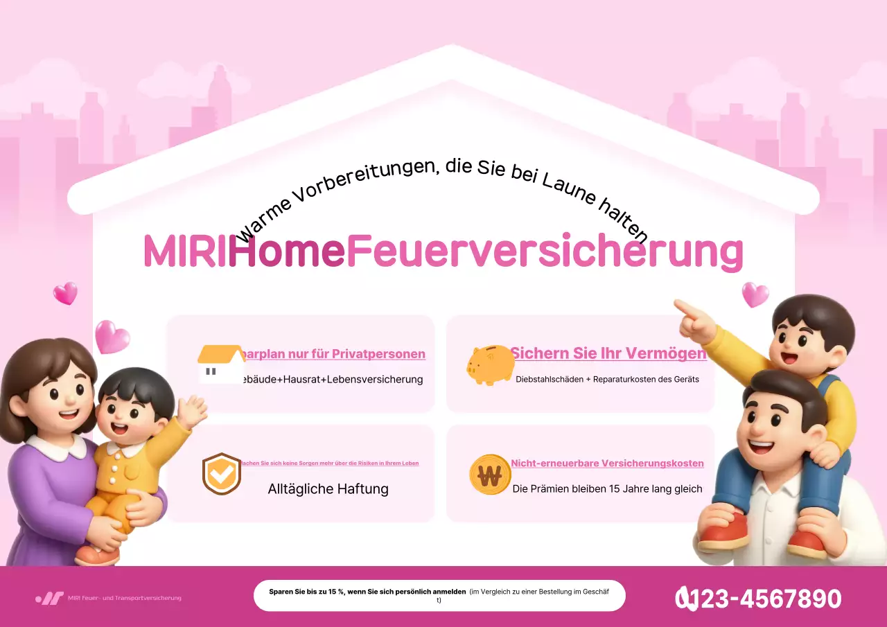 Werbung für die Pink Baby-Versicherung