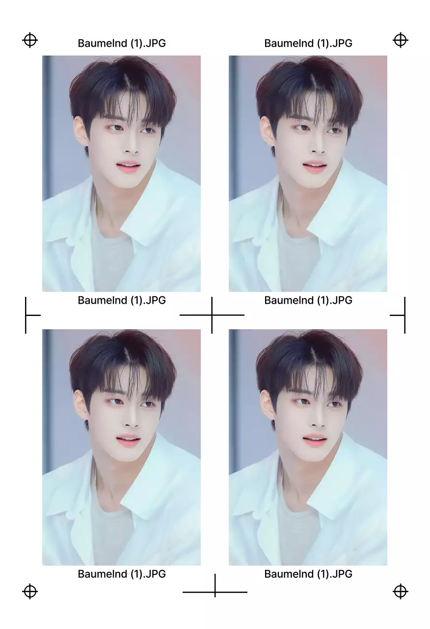 Moderner Vierschnitt-Fotorahmen