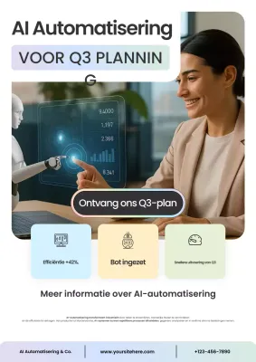 Pastelkleurige moderne AI-businessplanposter