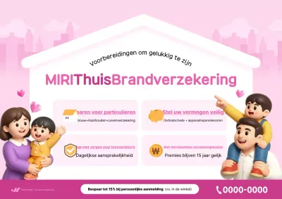 Advertentie voor roze babyverzekering