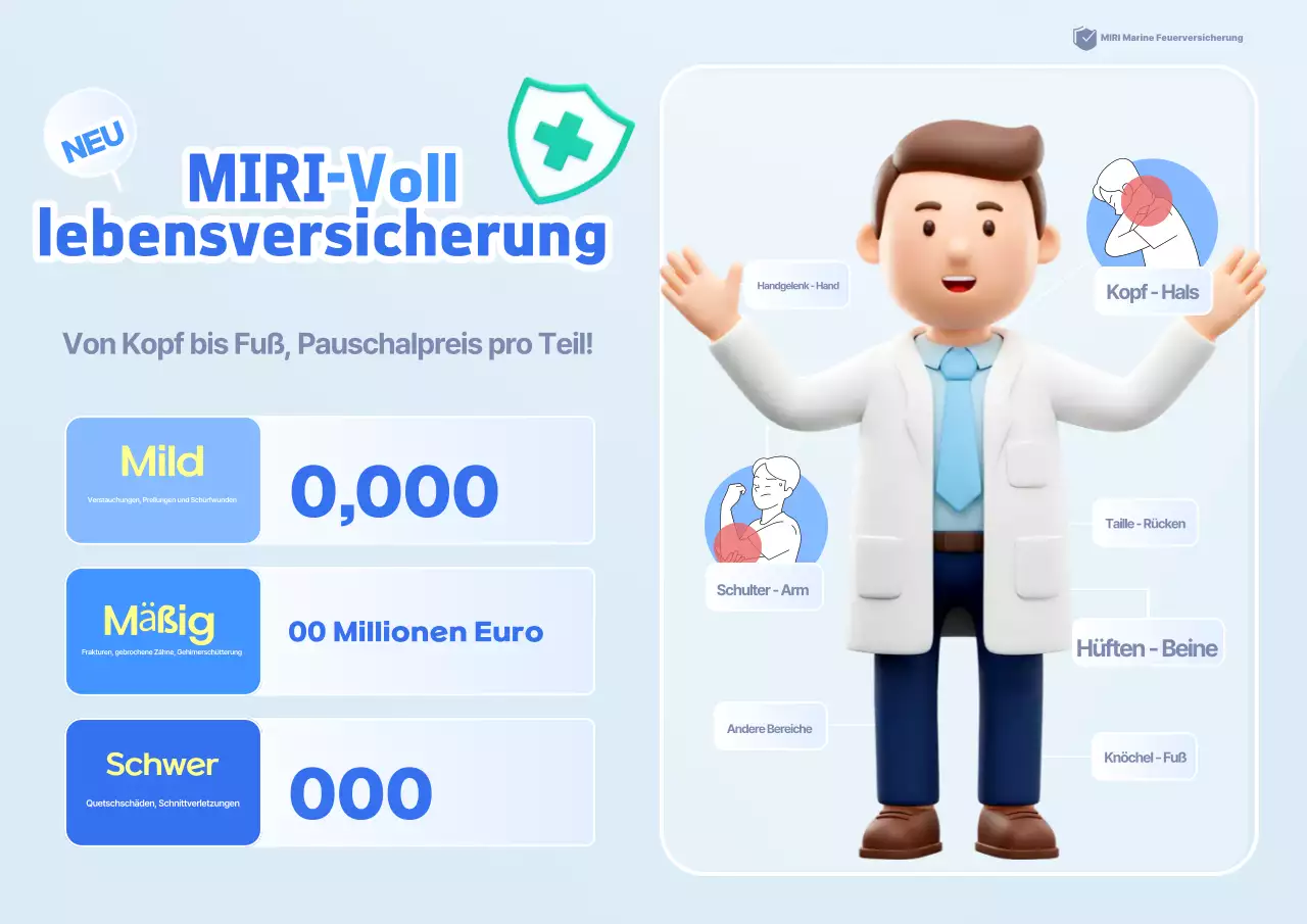 Sky Blue Clean Versicherungsanzeige