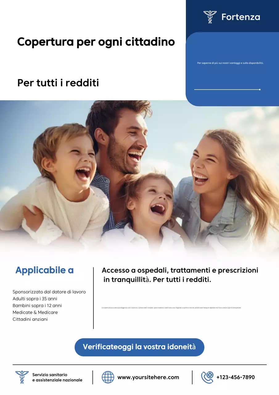 Manifesto pubblicitario di Blue Simple Insurance