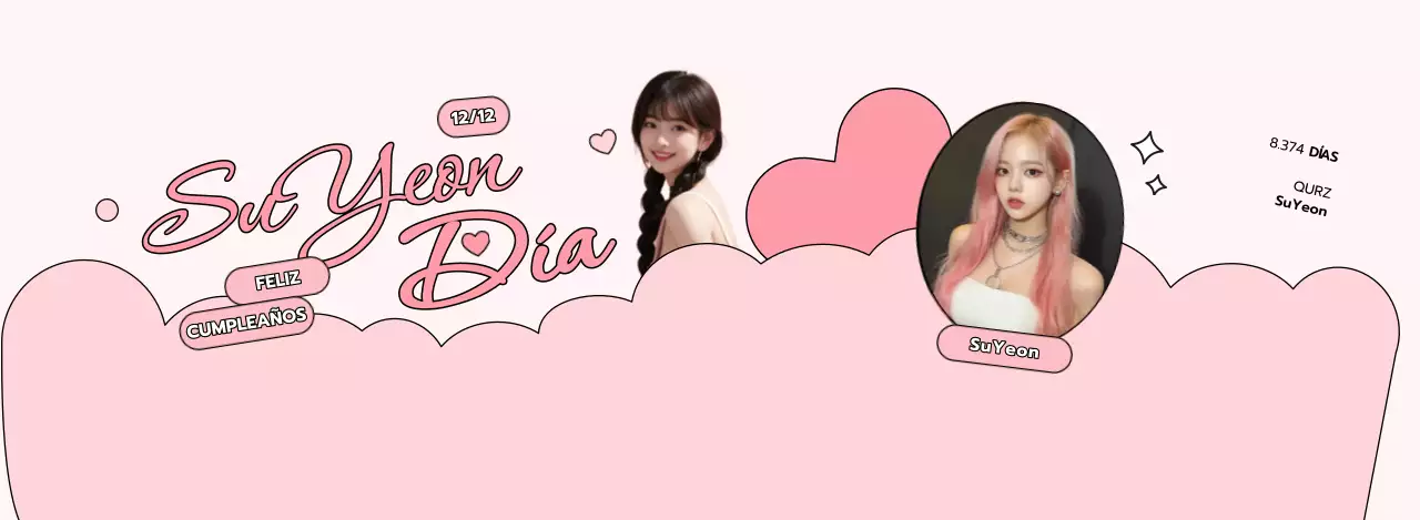 Celebración de cumpleaños con una linda ilustración de nubes