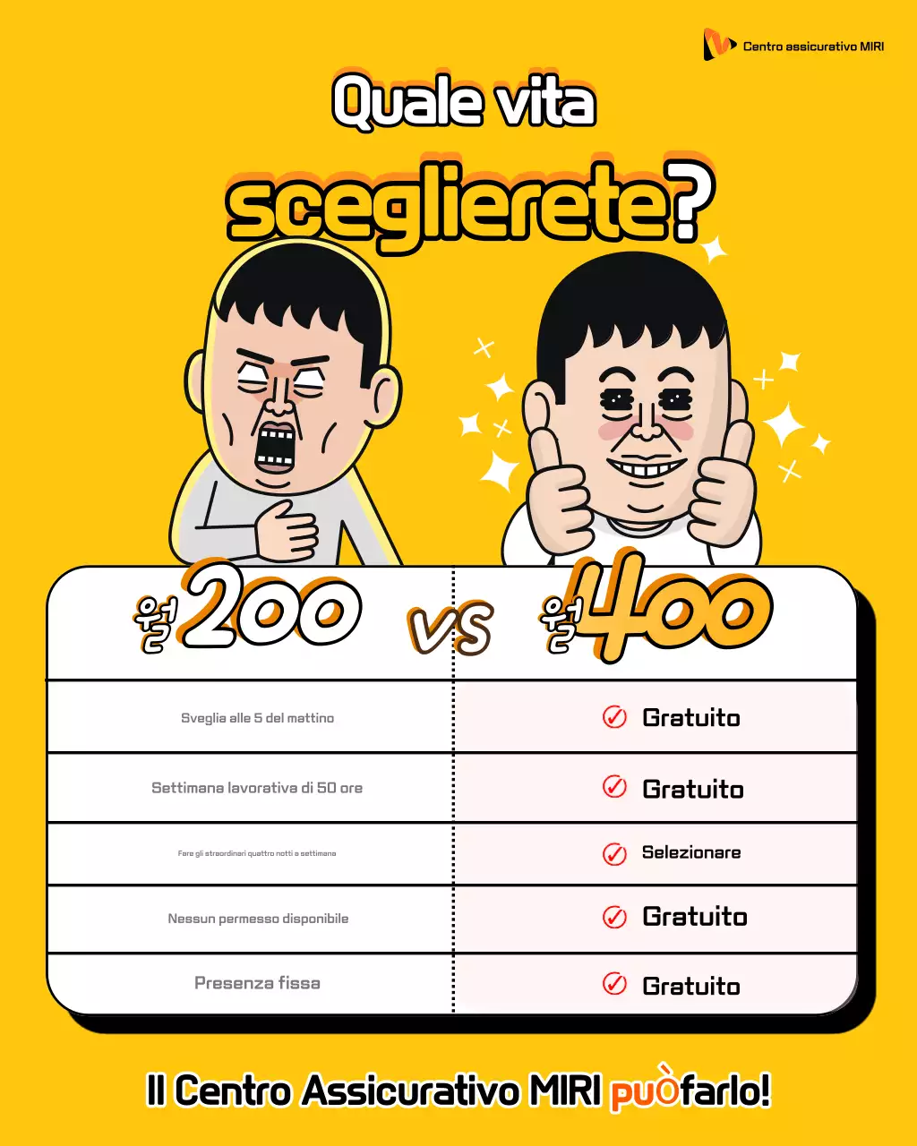 Annuncio di selezione per impiegati in ufficio con bavaglio giallo