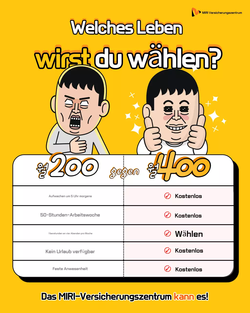 Gelbe Gag-Büroangestellten-Auswahlanzeige